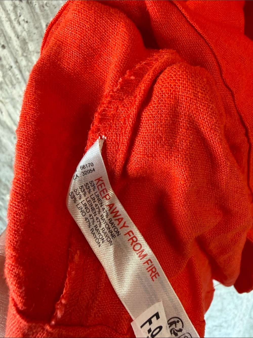 FREE PEOPLE Women's Free-est Rae Mini Dress Size S In Mandarin Red - Picture 7 of 8